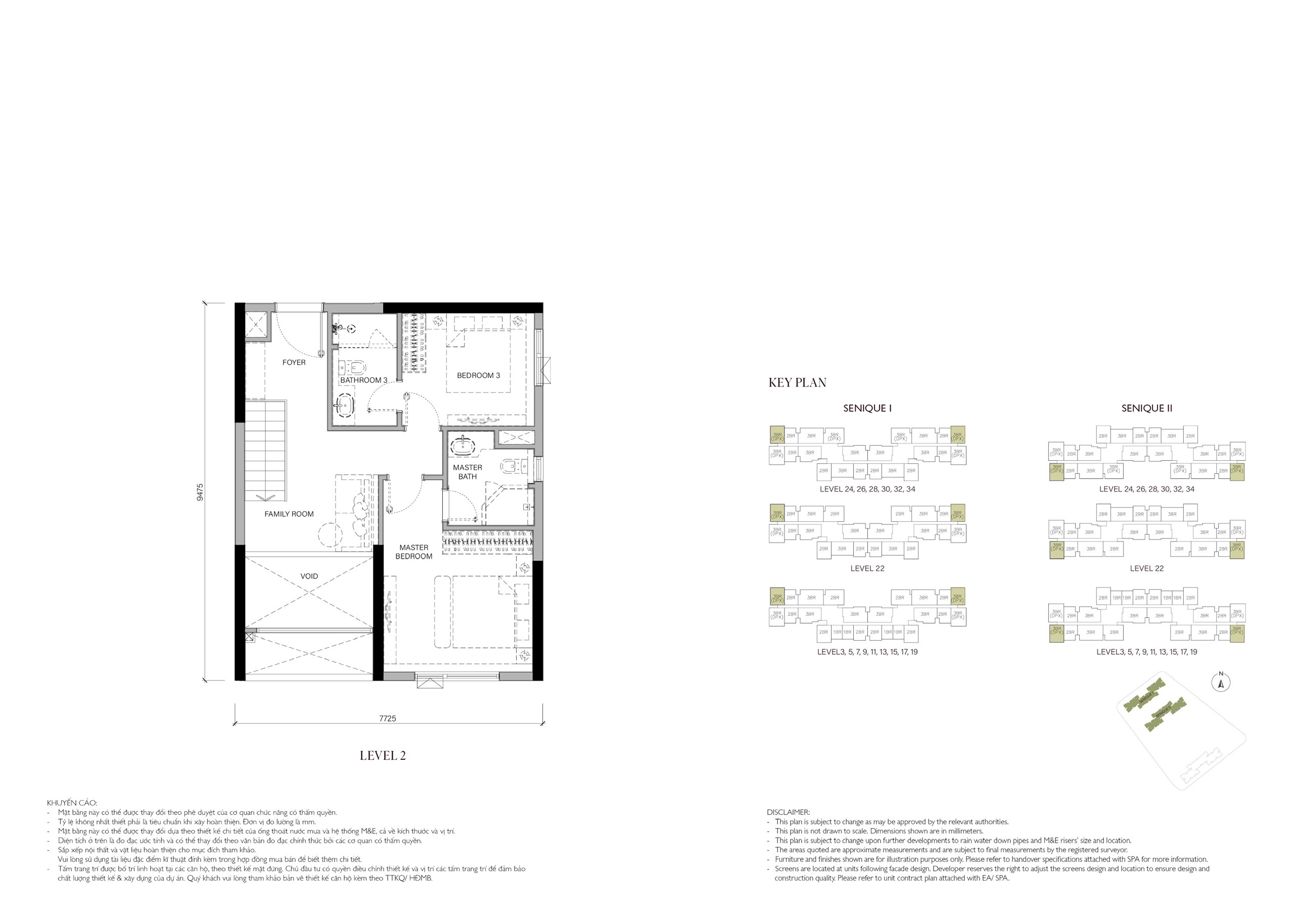 Căn hộ Duplex 117m2 tầng 2 The Senique Hanoi