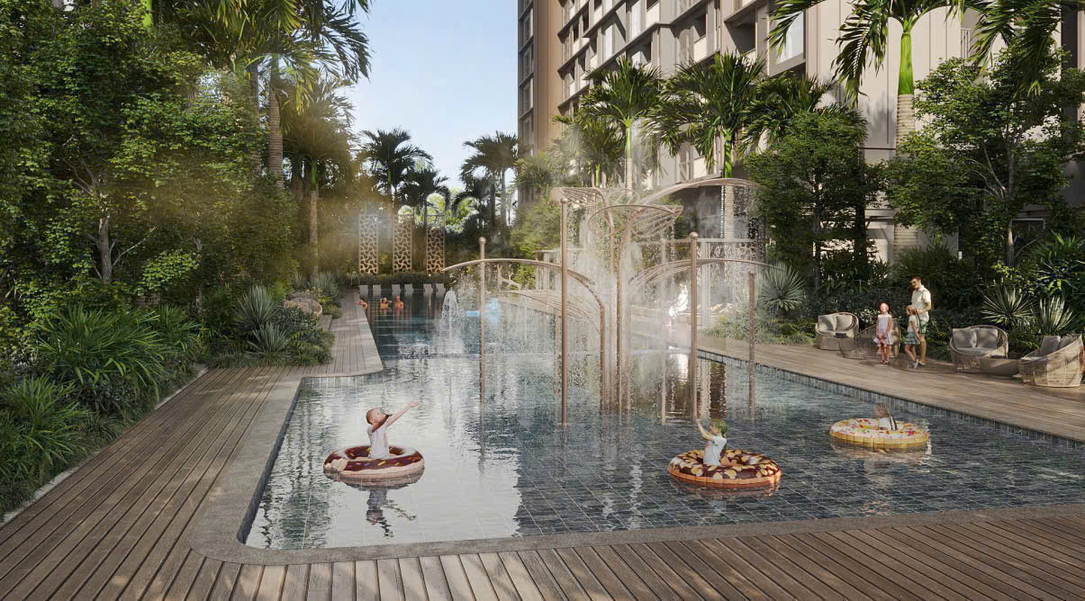 Tiện ích Bể bơi cho trẻ em The Senique Hanoi